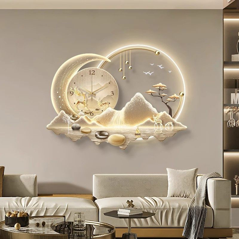 Luxury Lifestyle Living - Art Mural Led Clock Wall Luxury