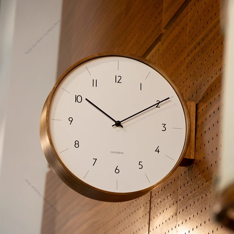 Luxury Lifestyle Living - Japanese-style Solid Wood Double-sided Wall Clock