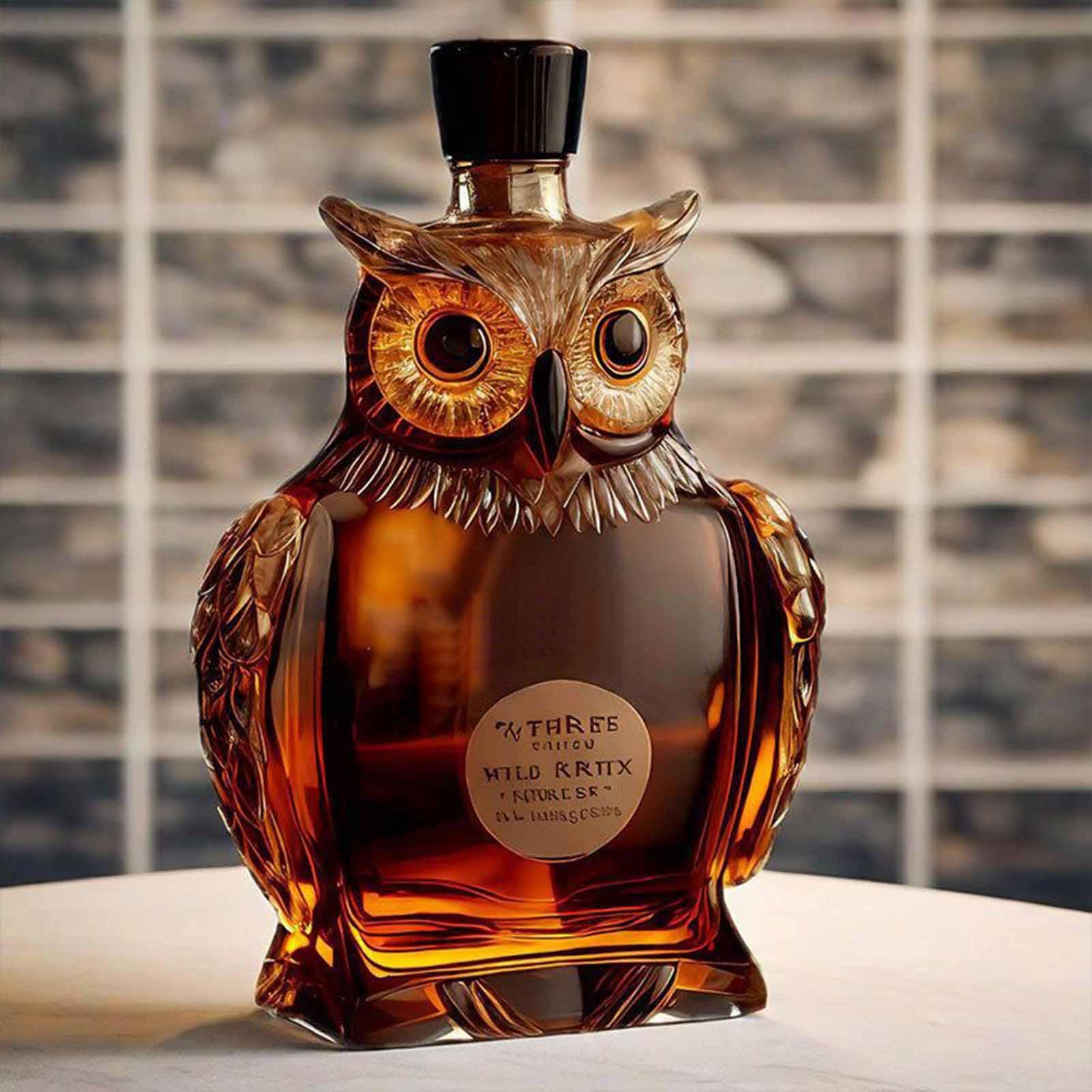 Glass Decanter Whiskey - Owl Shape Home Bar Decanter 350ml