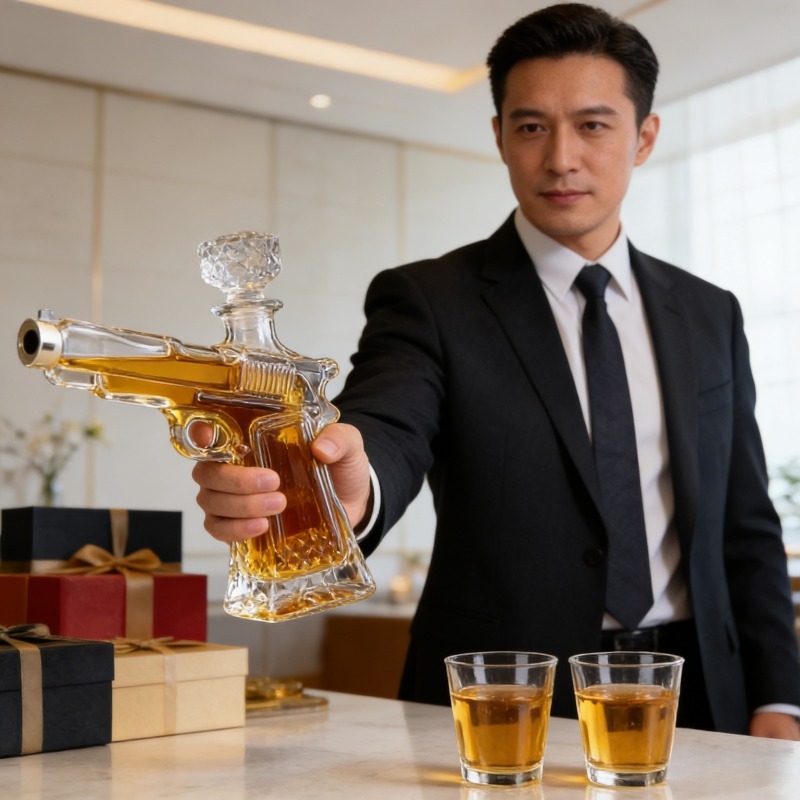 Sandhawk Glass Pistol Decanter - Glass Decanter Whiskey recension och pris