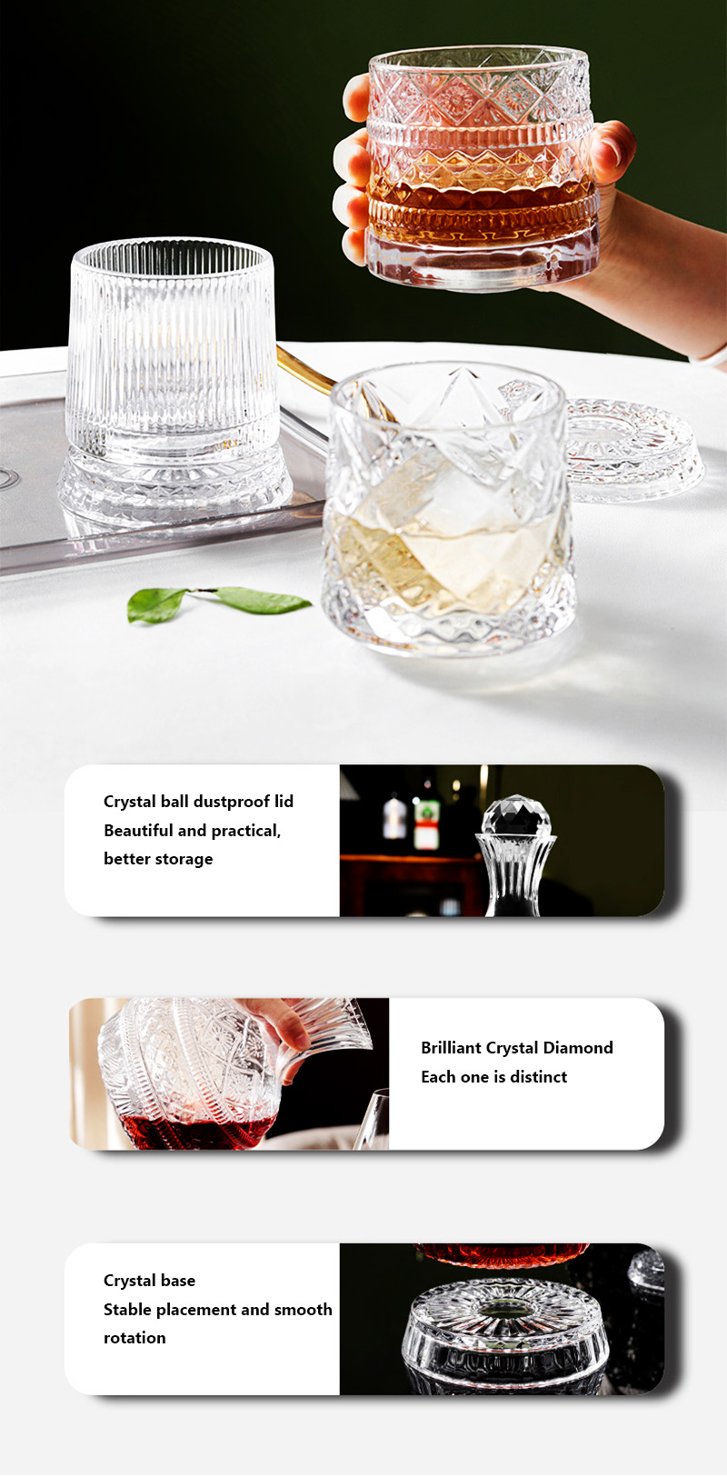 DEOUNY European Star Diamond R - Glass Decanter Whiskey recension och pris