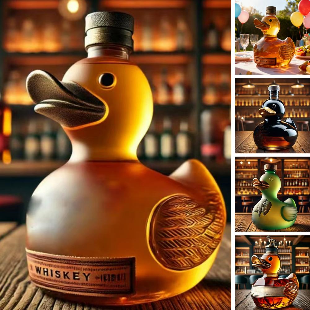 Duck Whiskey Bottle Glass Anim - Glass Decanter Whiskey recension och pris