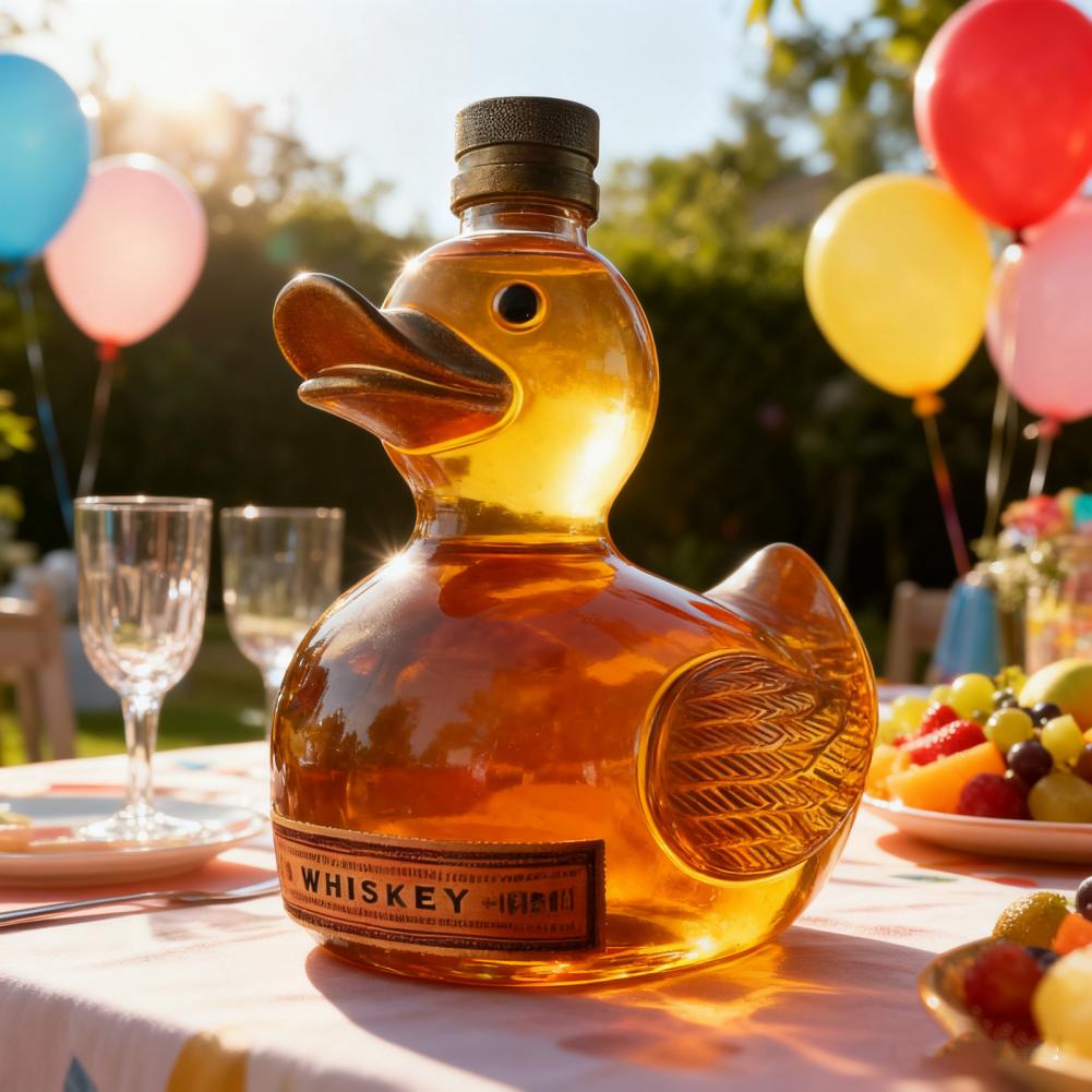 Duck Whiskey Bottle Glass Anim - Glass Decanter Whiskey recension och pris