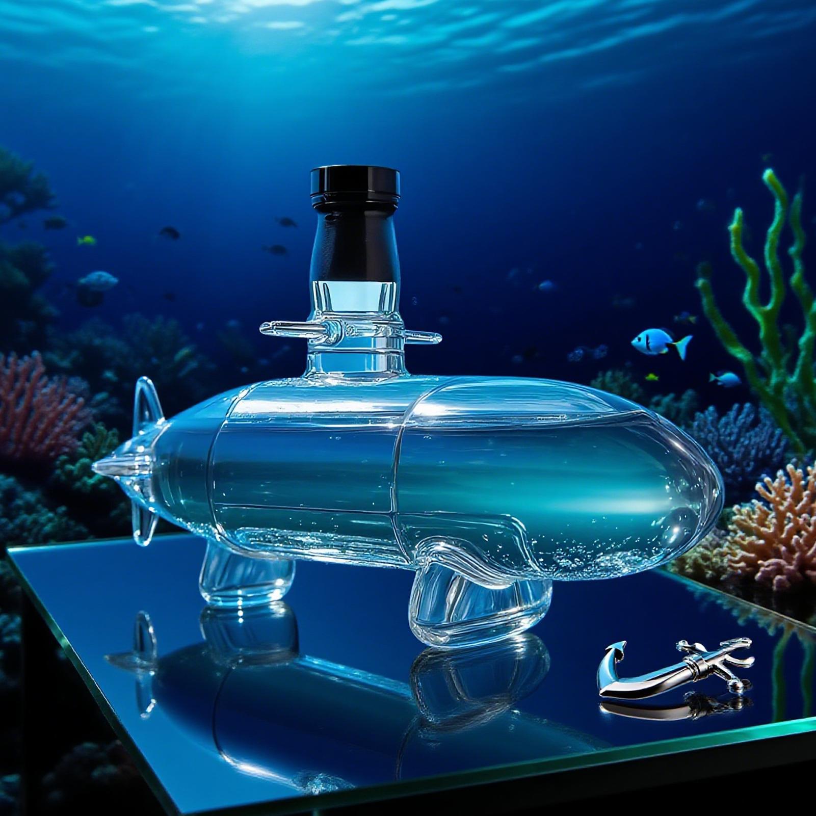 Submarine Whiskey Decanter Red - Glass Decanter Whiskey recension och pris