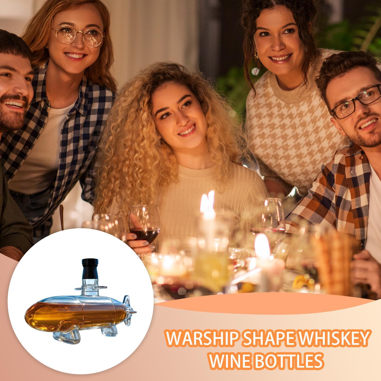 Submarine Whiskey Decanter Red - Glass Decanter Whiskey recension och pris