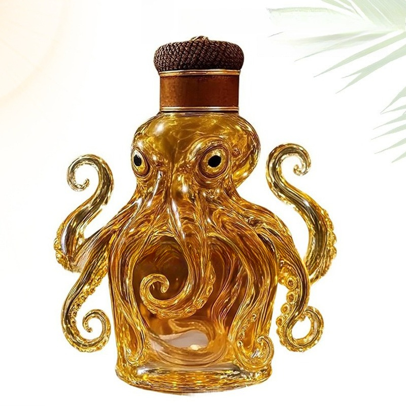 3D Carved Octopus Whiskey Deca - Glass Decanter Whiskey recension och pris