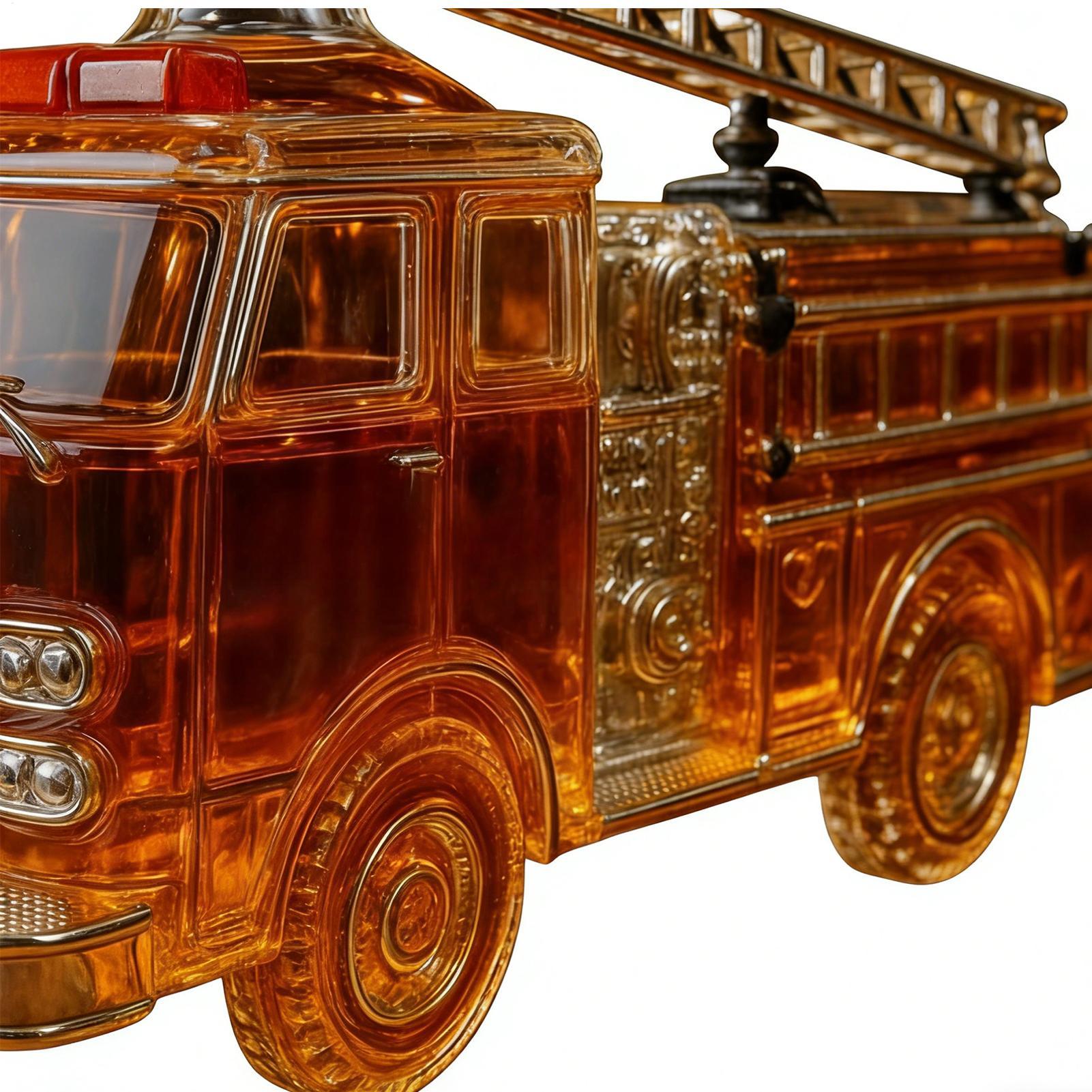Whiskey Bottle 300ml Fire Truc - Glass Decanter Whiskey recension och pris