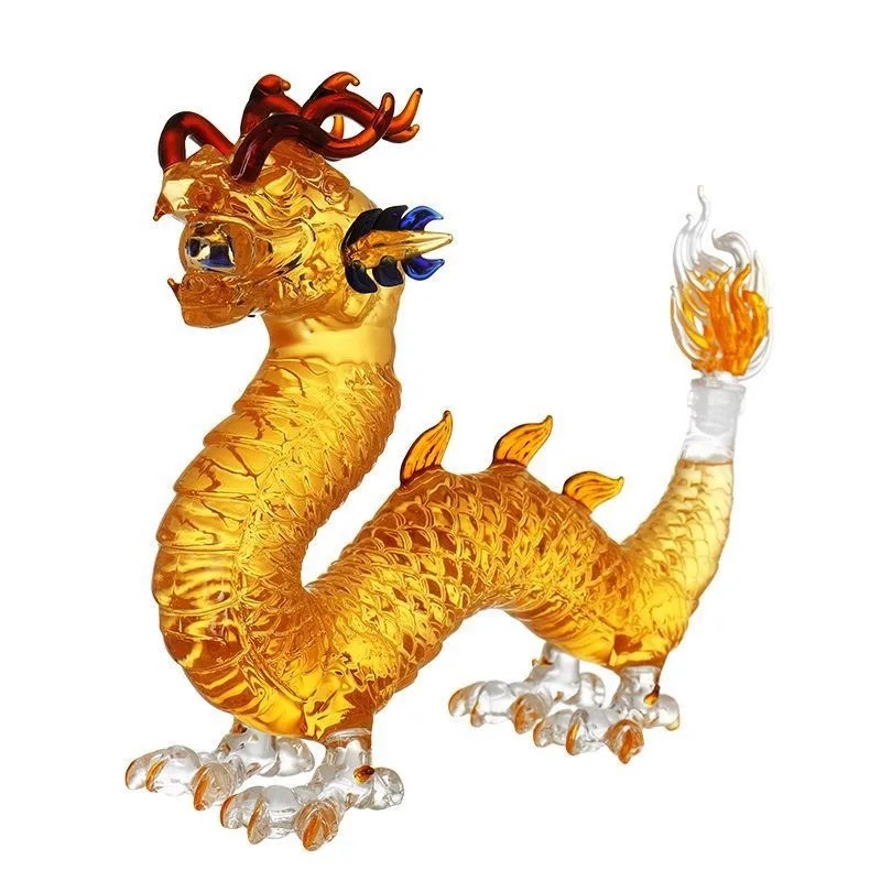 Dragon shaped Chinese Zodiac w - Glass Decanter Whiskey recension och pris