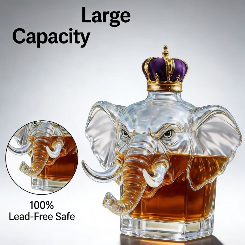 Unique Elephant Whiskey Decant - Glass Decanter Whiskey recension och pris
