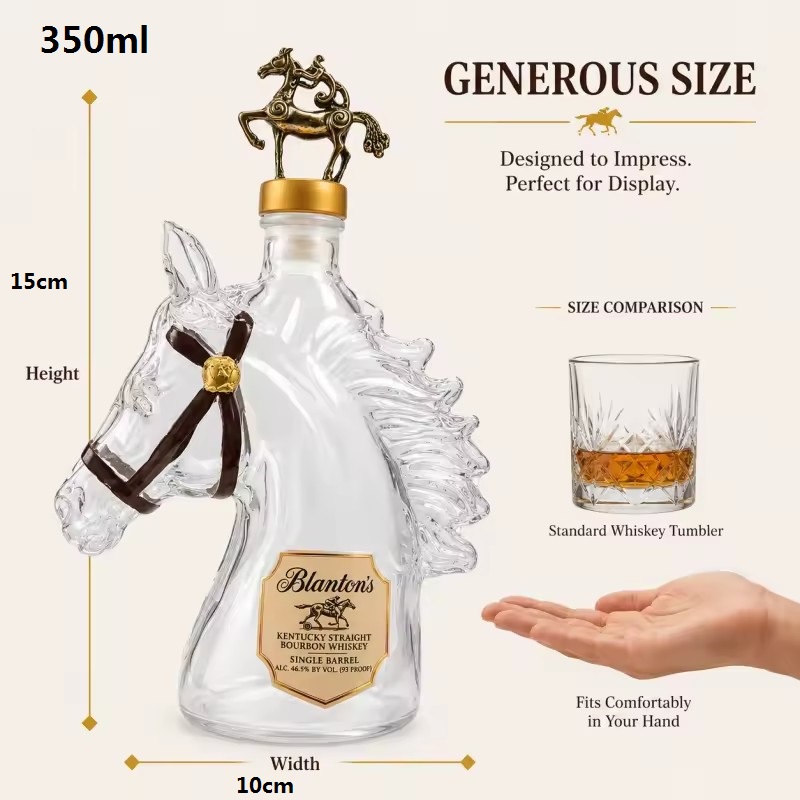 350ml Horse Shaped Glass Whisk - Glass Decanter Whiskey recension och pris